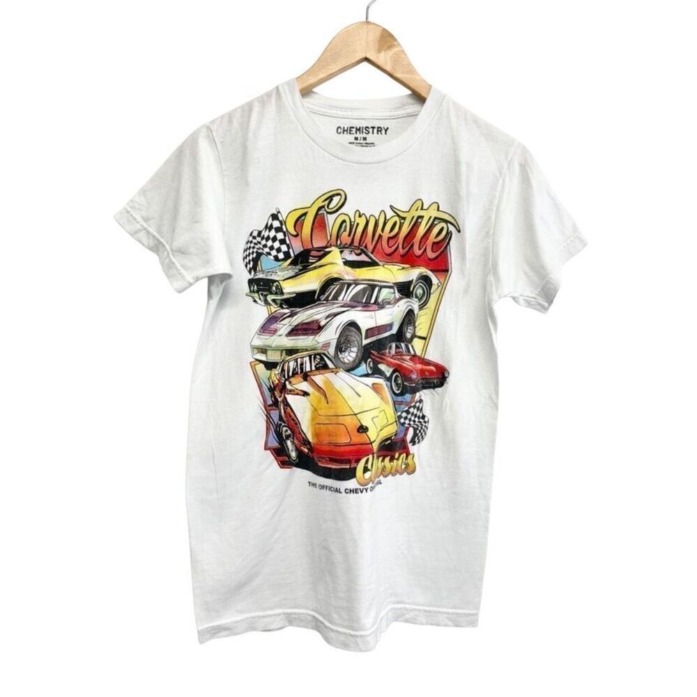 Chemistry Short Sleeve Size Medium Graphic T-Shirt‎ Tee Classic Chevy Corvette
